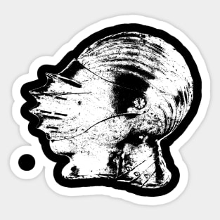 Distressed Medieval Helmet Sticker